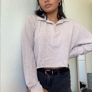 Cropped beige sweater